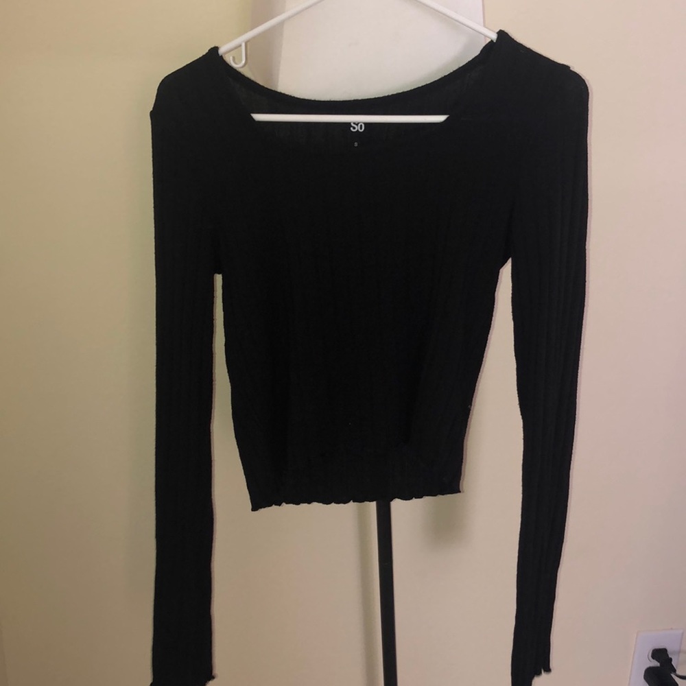 black long sleeve top